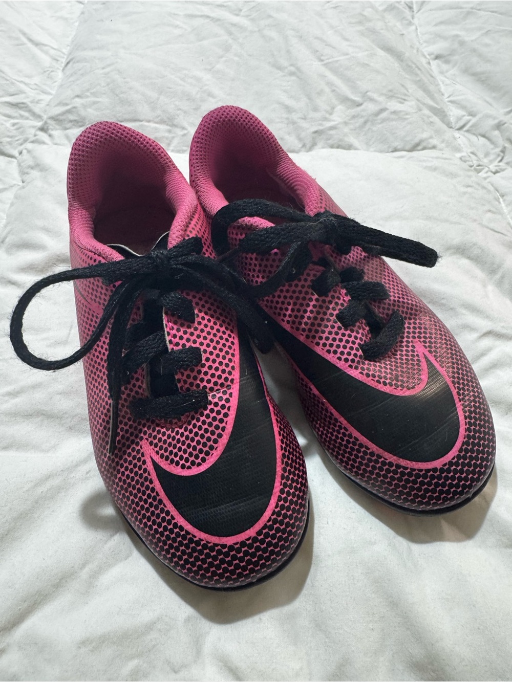 Nike Black and Pink Soccer cleats Shoes